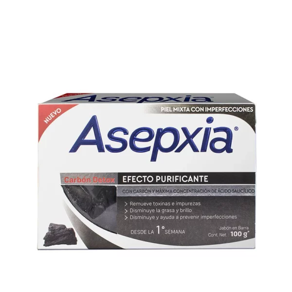 Asepxia Jabon En Barra Carbón Detox x 100 g