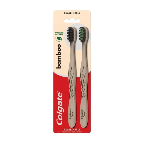 Colgate Cepillo Dental Bamboo Carbón x 2 un