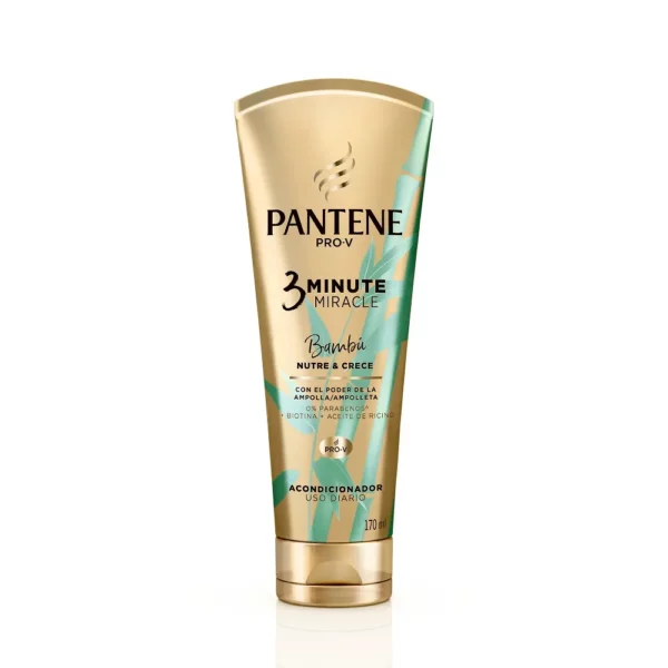 Pantene 3 Minutos Acondicionador Bambú Nutre y Crece x 170 ml