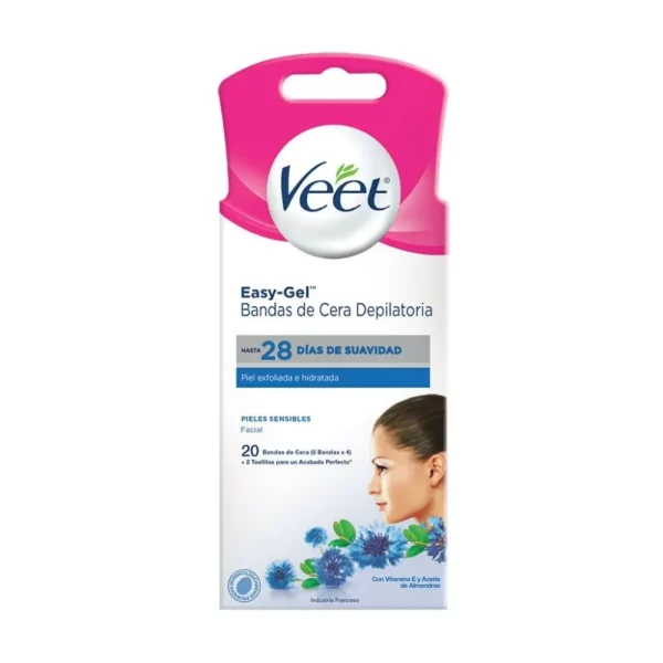 Veet Bandas Depilatorias Facial Piel Sensible x 20 un