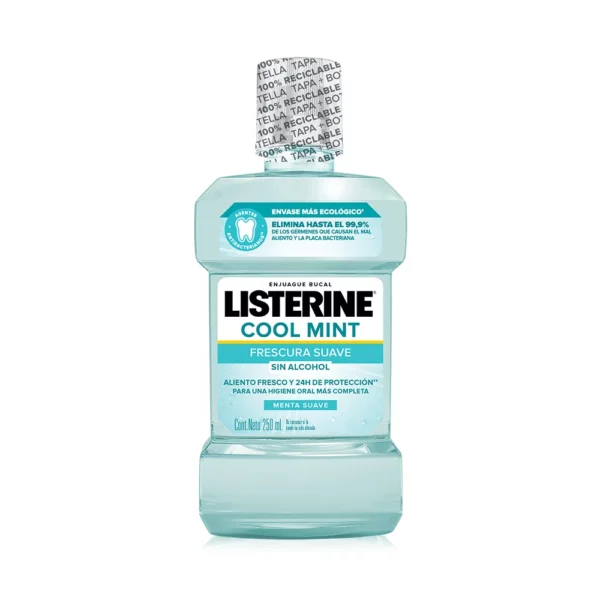 Listerine Cool Mint Frescura Suave Sin Alcohol x 250 ml