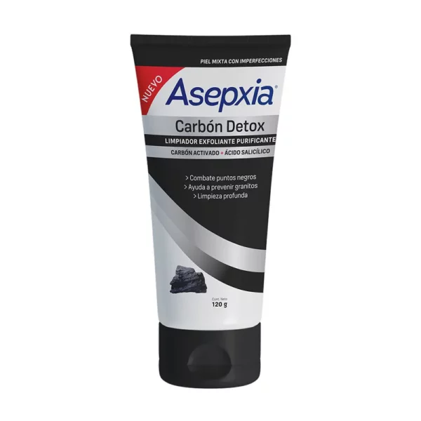 Asepxia Limpiador Exfoliante Carbón Detox 120 g