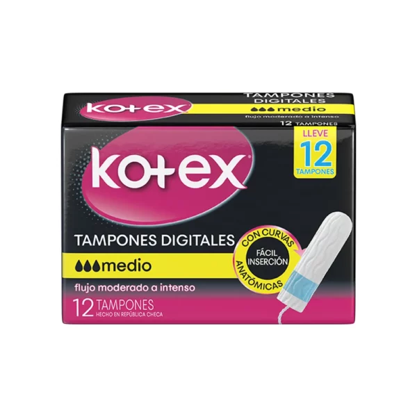 Kotex Tampones Medio x 12 un