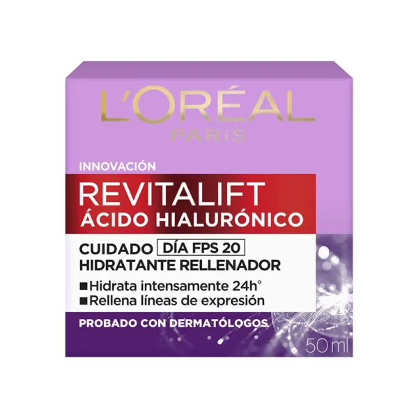 L'Oréal Paris Crema Facial Revitalift Ácido Hialulrónico Día x 50 ml