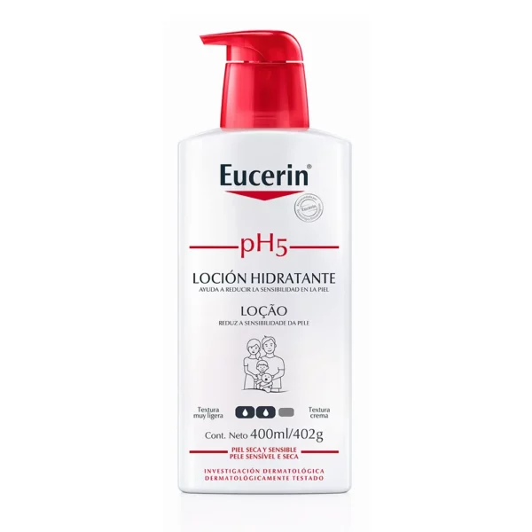 Eucerin Loción Corporal Hidratante pH5 Piel Seca y Sensible x 400 ml