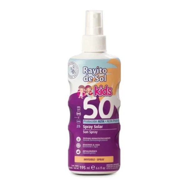 Rayito de Sol Prot.Solar Kids Spray Fps 50 x 195 ml