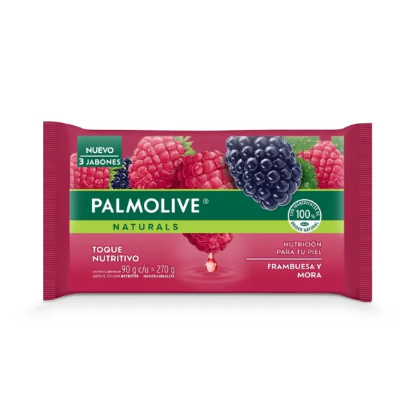 Palmolive Naturals Frambuesa y Mora x 90 g x 3 un