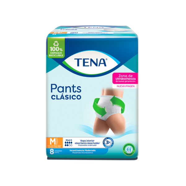 TENA PANTS CLASICO UNISEX CLASIC TALLE M x8 un