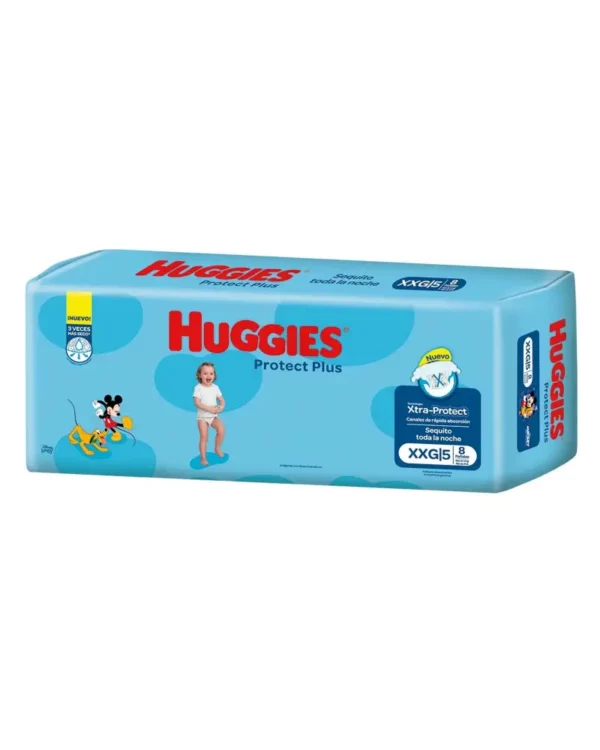 HUGGIES PROTECT PLUS XXG x8 PAÑALES