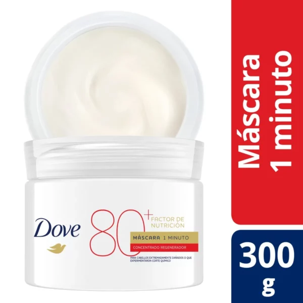 Dove Máscara de Tratamiento 1 Minuto Factor de Nutrición 80+ 300 g