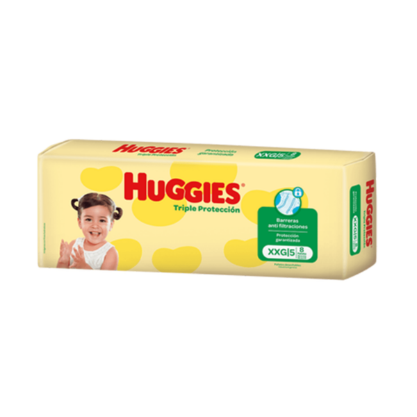 HUGGIES TRIPLE PROTECCION XXG*8