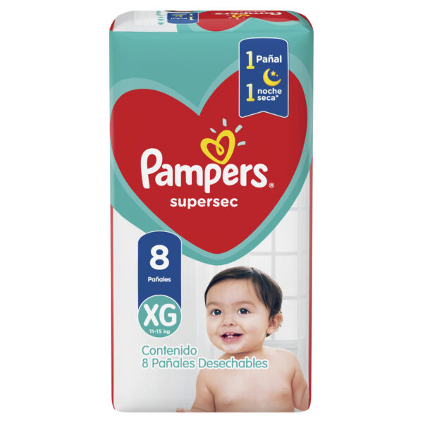 PAMPERS PAÑAL SUPERSEC REGULAR XG X 8 U.