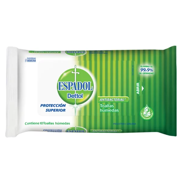 Espadol Toallas Antibacteriales x 10u