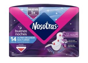 Nosotras Toallas Nocturna Buenas Noches Ultra Delgada 14 unidades