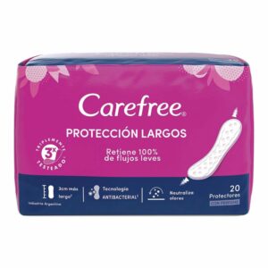 CAREFREE  PROTECTORES DIARIOS PROTECCIÓN LARGOS X 20 U