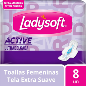 LADYSOFT UD ACTIVE 8 UNID. TOALLAS FEMENIN