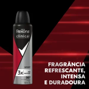 REXONA DEO AEROSOL MEN CLINICAL SPORT STRENGTH 96HS X 91GR